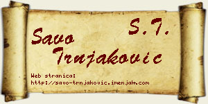 Savo Trnjaković vizit kartica